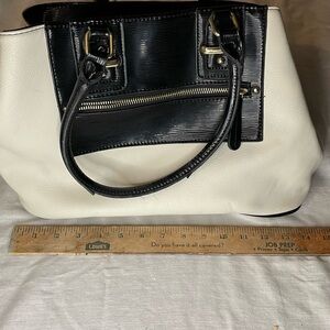 Classic Two-Tone Black & White Women’s Satchel